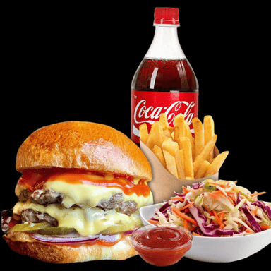 Дабл Чізбургер меню (600 гр/500 мл)